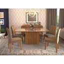 Ver imagem 1 de Conjunto Sala de Jantar Mesa Ana 6 Cadeiras Nicole Cimol