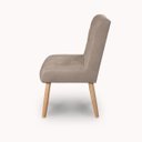 Ver imagem 3 de Cadeira Confortavel Jantar Luna Suede Capuccino para Quarto Sala Recepção.