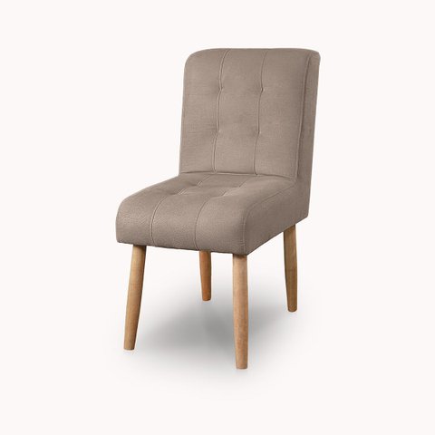 Cadeira Confortavel Jantar Luna Suede Capuccino para Quarto Sala Recepção.