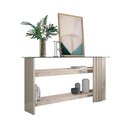 Ver imagem 4 de Aparador 2 Prateleiras Ulisses Calacata Off-White sem Porta sem Gavetas MDP 150cm Off White Casah