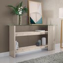 Ver imagem 1 de Aparador 2 Prateleiras Ulisses Calacata Off-White sem Porta sem Gavetas MDP 150cm Off White Casah