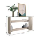 Ver imagem 3 de Aparador 2 Prateleiras Ulisses Calacata Off-White sem Porta sem Gavetas MDP 150cm Off White Casah