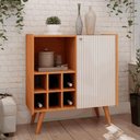 Ver imagem 2 de Balcão Adega Cinamomo 100% Mdf Vértice Cinamomo White Laca Brilho