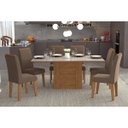 Ver imagem 1 de Conjunto Sala de Jantar Mesa Rafaela 6 Cadeiras Milena Cimol