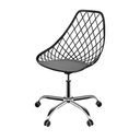 Ver imagem 2 de Kit 2 Cadeiras Kayla Office Cromada Preta para Escritório e Home Office