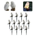 Ver imagem 3 de Coruja Luminaria Solar Kit 13 Uni Casa Jardim Quintal Enfeite Luz LED Espeto Decoraçao Nortuna Enfei