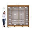 Ver imagem 5 de Guarda-Roupa para Quarto 6 Portas Bogota Marrom/Cinamomo/Off White