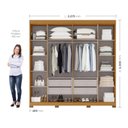 Ver imagem 6 de Guarda-Roupa para Quarto 6 Portas Bogota Marrom/Cinamomo/Off White