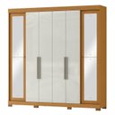 Ver imagem 4 de Guarda-Roupa para Quarto 6 Portas Bogota Marrom/Cinamomo/Off White