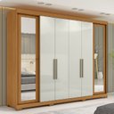 Ver imagem 1 de Guarda-Roupa para Quarto 6 Portas Bogota Marrom/Cinamomo/Off White