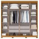 Ver imagem 3 de Guarda-Roupa para Quarto 6 Portas Bogota Marrom/Cinamomo/Off White