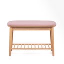 Ver imagem 1 de Banco Sapateira com Prateleira Ripada Liva 70 Cm X 36 Cm Tauari Rosa