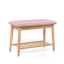 Ver imagem 4 de Banco Sapateira com Prateleira Ripada Liva 70 Cm X 36 Cm Tauari Rosa