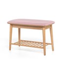 Ver imagem 3 de Banco Sapateira com Prateleira Ripada Liva 70 Cm X 36 Cm Tauari Rosa