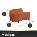 Ver imagem 6 de Sofá Curvo Pé de Madeira 2 Lugares Feijão Forma Orgânica Bouclé