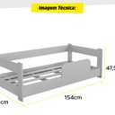 Ver imagem 3 de Cama Infantil Arco-Iris 154cm x 47,5cm x 78cm Branco