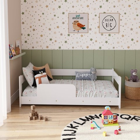 Cama Infantil Arco-Iris 154cm x 47,5cm x 78cm Branco