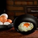 Ver imagem 4 de Frigideira Egg Pan Ferro Fundido para Ovos Cabo Madeira Preto