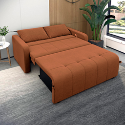 Sofá Cama para Sala de Estar Amora New Veludo Matrix - Cobre - 2