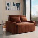 Ver imagem 1 de Sofá Cama para Sala de Estar Amora New Veludo Matrix - Cobre