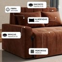 Ver mais imagens de Sofá Cama para Sala de Estar Amora New Veludo Matrix - Cobre