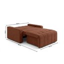 Ver imagem 7 de Sofá Cama para Sala de Estar Amora New Veludo Matrix - Cobre