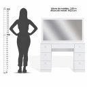 Ver imagem 7 de Penteadeira Lua com Kit Luz Espelho Camarim 7 Gavetas Branco