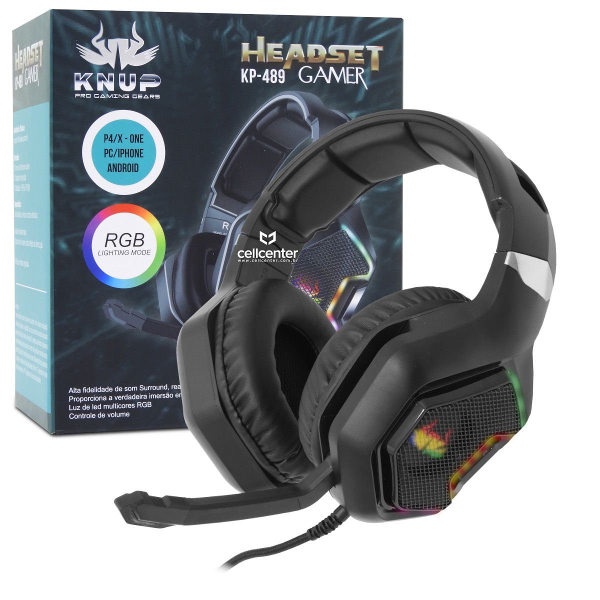 Knup Headset Gamer Knup Kp-489 | MadeiraMadeira