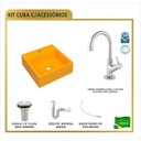 Ver imagem 3 de Kit Cuba Q355 Torneira 1198 Metal Válvula 1 Polegada Sifão Pvc Flexível Compace
