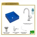 Ver imagem 3 de Kit Cuba Q355 Torneira 1198 Metal Válvula 1 Polegada Sifão Pvc Flexível Compace