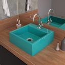 Ver imagem 1 de Kit Cuba Q355 Torneira 1198 Metal Válvula 1 Polegada Sifão Pvc Flexível Compace