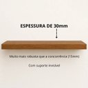 Ver imagem 3 de Prateleira MDF 210x20 Moderna Suporte Parede Invisivel 30mm Italian Noce
