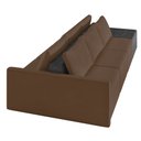 Ver imagem 7 de Sofá Ilha 3 Lugares Living 312cm Modulado Sala Lary Veludo/pu Pto K01 - D'Rossi