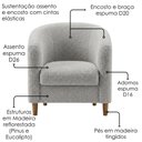 Ver imagem 5 de Poltrona Decorativa Aura Pes Madeira Boucle Tce 1018 Moll
