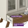 Cristaleira Retrô 1,85 X 0,71 com 2 Portas 01 Gaveta Nanterre Freijó/off White - Edecasamoveis - 6