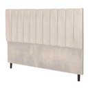 Ver imagem 1 de Cabeceira Leblon Bege Estofada para Cama Box Solteiro 94Cm Quarto Luxo JBE Móveis