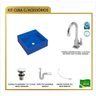 Kit Cuba Q355 Torneira Luxo 1195 Metal Válvula Click 1 Polegada G Sifão Pvc Flexível Compace - 3