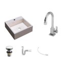 Ver imagem 2 de Kit Cuba Q355 Torneira Luxo 1195 Metal Válvula Click 1 Polegada G Sifão Pvc Flexível Compace