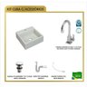 Kit Cuba Q355 Torneira Luxo 1195 Metal Válvula Click 1 Polegada G Sifão Pvc Flexível Compace - 3