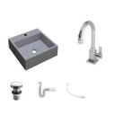 Ver imagem 2 de Kit Cuba Q355 Torneira Luxo 1195 Metal Válvula Click 1 Polegada G Sifão Pvc Flexível Compace