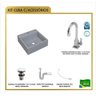 Kit Cuba Q355 Torneira Luxo 1195 Metal Válvula Click 1 Polegada G Sifão Pvc Flexível Compace - 3