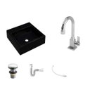 Ver imagem 2 de Kit Cuba Q355 Torneira Luxo 1195 Metal Válvula Click 1 Polegada G Sifão Pvc Flexível Compace