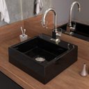 Ver imagem 1 de Kit Cuba Q355 Torneira Luxo 1195 Metal Válvula Click 1 Polegada G Sifão Pvc Flexível Compace