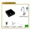 Kit Cuba Q355 Torneira Luxo 1195 Metal Válvula Click 1 Polegada G Sifão Pvc Flexível Compace - 3