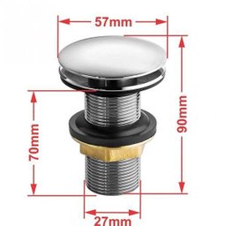 Kit Cuba Q355 Torneira Luxo 1195 Metal Válvula Click 1 Polegada G Sifão Pvc Flexível Compace - 10