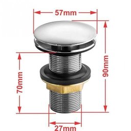 Kit Cuba Q355 Torneira Luxo 1195 Metal Válvula Click 1 Polegada G Sifão Pvc Flexível Compace - 10