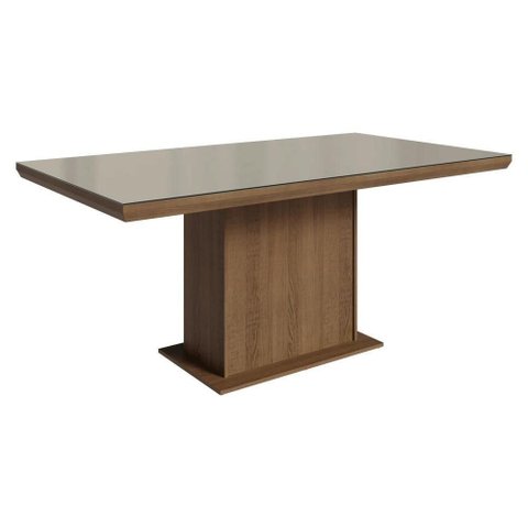 Mesa de Jantar 5275K92MOVI 6 Lugares Retangular Vidro Sobreposto 160cm Madesa