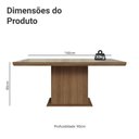 Ver imagem 7 de Mesa de Jantar 5275K92MOVI 6 Lugares Retangular Vidro Sobreposto 160cm Madesa