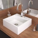 Ver imagem 1 de Kit Cuba Q355 Torneira Luxo 1195 Metal Válvula Click 1 Polegada G Sifão Pvc Flexível Compace