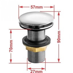 Kit Cuba Q355 Torneira Luxo 1195 Metal Válvula Click 1 Polegada G Sifão PVC Flexível Compace - 10